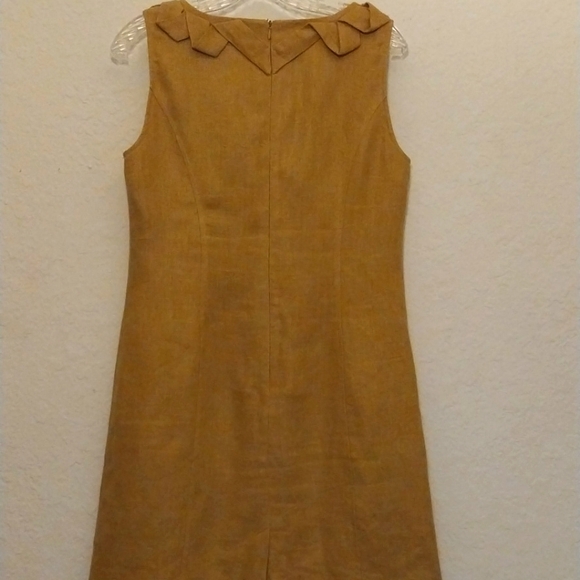 ADRIANNE PAPPELL Dress Sheath Linen Tan Sleeveless Size 4 - Picture 12 of 15